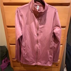Balance Collection Women's Lightweight Zip-Up Jacket - Dusty Rose size XL